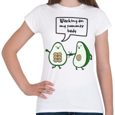 PRINTFASHION Working on my summer body - Női póló - Fehér