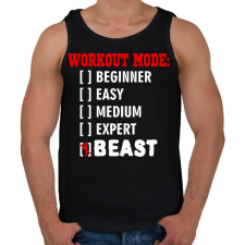 PRINTFASHION Workout mode: BEAST - Férfi atléta - Fekete atléta, trikó