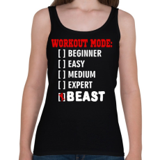 PRINTFASHION Workout mode: BEAST - Női atléta - Fekete