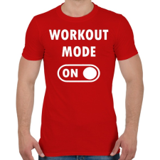 PRINTFASHION Workout mode: ON - Férfi póló - Piros férfi póló