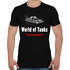 PRINTFASHION world of tanks commander - Férfi póló - Fekete