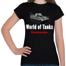 PRINTFASHION world of tanks commander - Női póló - Fekete női póló