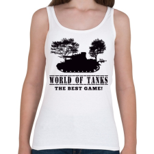 PRINTFASHION WORLD OF TANKS - Női atléta - Fehér női trikó