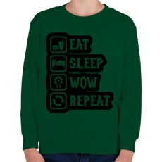 PRINTFASHION World of Warcraft - Gyerek pulóver - Sötétzöld