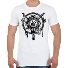 PRINTFASHION World of Warcraft - Monk Címer - Férfi póló - Fehér