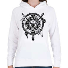 PRINTFASHION World of Warcraft - Monk Címer - Női kapucnis pulóver - Fehér