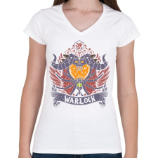 PRINTFASHION World of Warcraft - Női V-nyakú póló - Fehér női póló