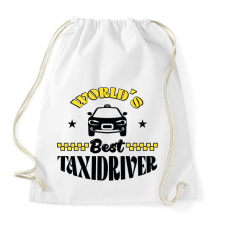 PRINTFASHION World's best taxidriver - Sportzsák, Tornazsák - Fehér tornazsák