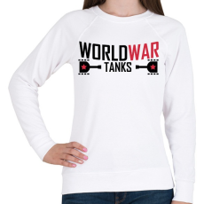 PRINTFASHION World war tank - Női pulóver - Fehér