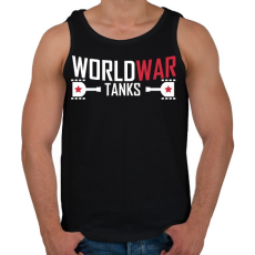 PRINTFASHION World War Tanks - Férfi atléta - Fekete