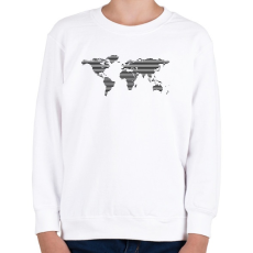 PRINTFASHION Worldmap  - Gyerek pulóver - Fehér