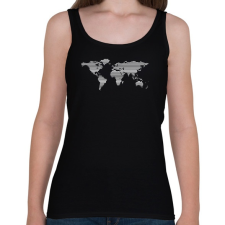 PRINTFASHION worldmap - Női atléta - Fekete női trikó