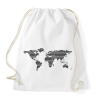 PRINTFASHION Worldmap  - Sportzsák, Tornazsák - Fehér
