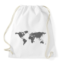 PRINTFASHION Worldmap  - Sportzsák, Tornazsák - Fehér tornazsák