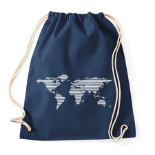 PRINTFASHION worldmap - Sportzsák, Tornazsák - Sötétkék tornazsák