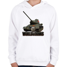 PRINTFASHION WOT - Tank - Gyerek kapucnis pulóver - Fehér