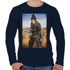 PRINTFASHION Wraith - Apex Legends - Férfi hosszú ujjú póló - Sötétkék férfi póló