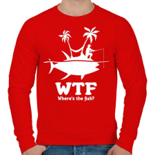 PRINTFASHION WTF - Férfi pulóver - Piros férfi pulóver, kardigán