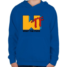 PRINTFASHION WTF - Gyerek kapucnis pulóver - Királykék