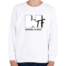 PRINTFASHION Wtf hapenned with music - parody - Gyerek pulóver - Fehér gyerek pulóver, kardigán