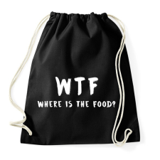 PRINTFASHION WTF hol van a kaja? - Sportzsák, Tornazsák - Fekete tornazsák