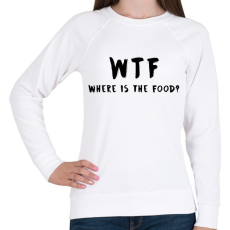 PRINTFASHION WTF hol van a kajám? - Női pulóver - Fehér