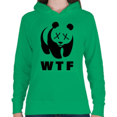 PRINTFASHION WTF - Női kapucnis pulóver - Zöld