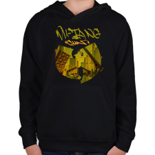 PRINTFASHION wu-tang clan3 - Gyerek kapucnis pulóver - Fekete gyerek pulóver, kardigán