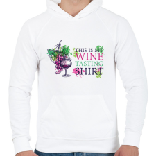 PRINTFASHION WWine tasting shirt - Férfi kapucnis pulóver - Fehér férfi pulóver, kardigán