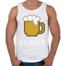 PRINTFASHION X1 beer - Férfi atléta - Fehér atléta, trikó