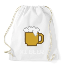 PRINTFASHION X1 beer - Sportzsák, Tornazsák - Fehér tornazsák