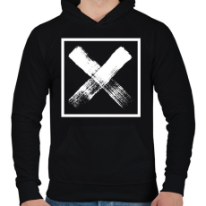 PRINTFASHION X jel - Férfi kapucnis pulóver - Fekete