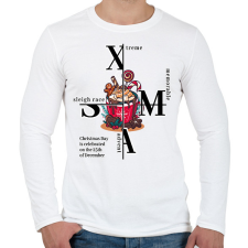 PRINTFASHION X-mas hot chocolate - Férfi hosszú ujjú póló - Fehér férfi póló