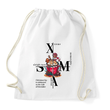 PRINTFASHION X-mas hot chocolate - Sportzsák, Tornazsák - Fehér tornazsák