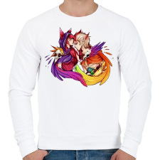 PRINTFASHION Xayah&Rakan - Férfi pulóver - Fehér férfi pulóver, kardigán