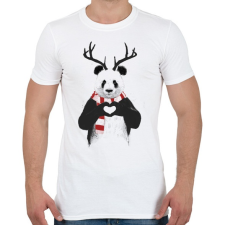 PRINTFASHION Xmas panda - Férfi póló - Fehér férfi póló