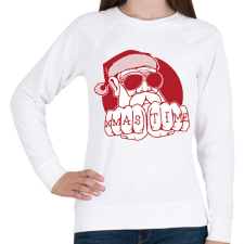 PRINTFASHION Xmas Time - Női pulóver - Fehér női pulóver, kardigán