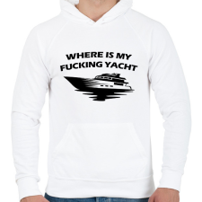 PRINTFASHION Yacht - Férfi kapucnis pulóver - Fehér férfi pulóver, kardigán