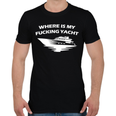 PRINTFASHION Yacht - Férfi póló - Fekete