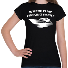 PRINTFASHION Yacht - Női póló - Fekete női póló