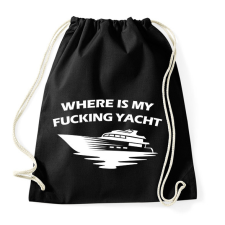 PRINTFASHION Yacht - Sportzsák, Tornazsák - Fekete tornazsák