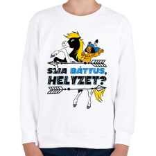 PRINTFASHION Yakari - Szia Bátyus, helyzet? - Gyerek pulóver - Fehér gyerek pulóver, kardigán