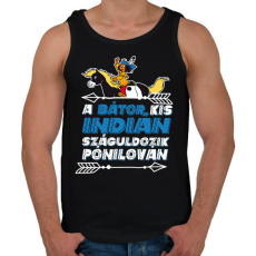 PRINTFASHION Yakari - Yakari a bátor kis indián - Férfi atléta - Fekete