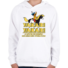 PRINTFASHION Yakari Yakari - Gyerek kapucnis pulóver - Fehér
