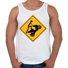 PRINTFASHION Yamaha Aerox Wheelie - Férfi atléta - Fehér atléta, trikó