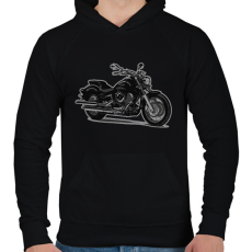 PRINTFASHION Yamaha - dragstar - Férfi kapucnis pulóver - Fekete