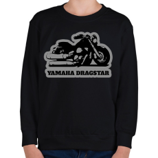 PRINTFASHION Yamaha Dragstar motor - Gyerek pulóver - Fekete