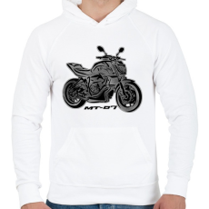 PRINTFASHION yamaha mt4 - Férfi kapucnis pulóver - Fehér