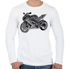 PRINTFASHION yamaha r6 - Férfi hosszú ujjú póló - Fehér