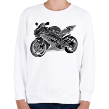 PRINTFASHION yamaha r6 - Gyerek pulóver - Fehér gyerek pulóver, kardigán